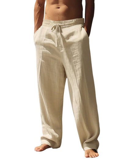 Pantalón para hombre – Corte relajado, pierna recta, look de playa