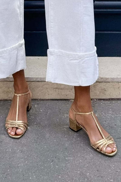 Allegra | Sandalias doradas – Elegancia para el día a día