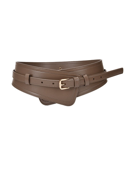 Cinturón ancho de arnés de cuero sintético de moda para mujer