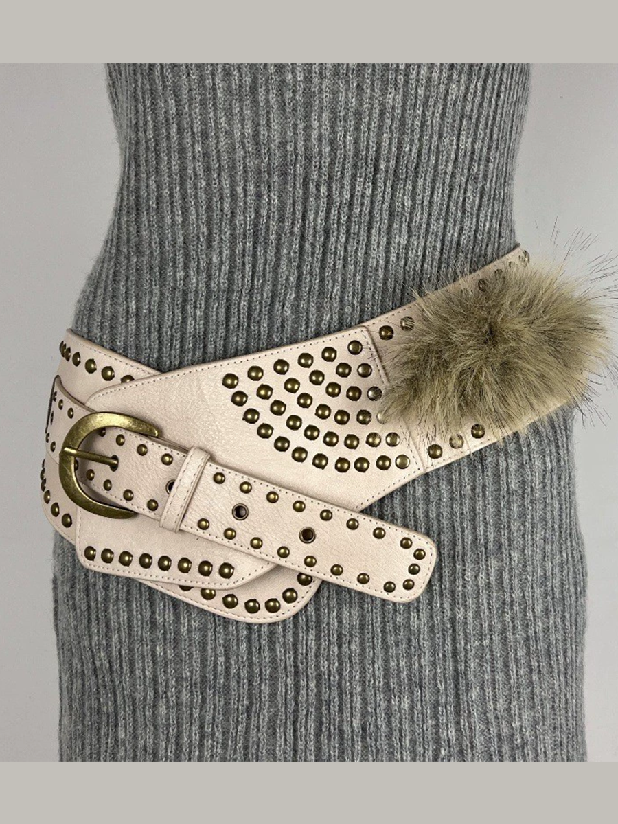 Cinturón de piel para mujer Cinturón retro versátil de cuero sintético