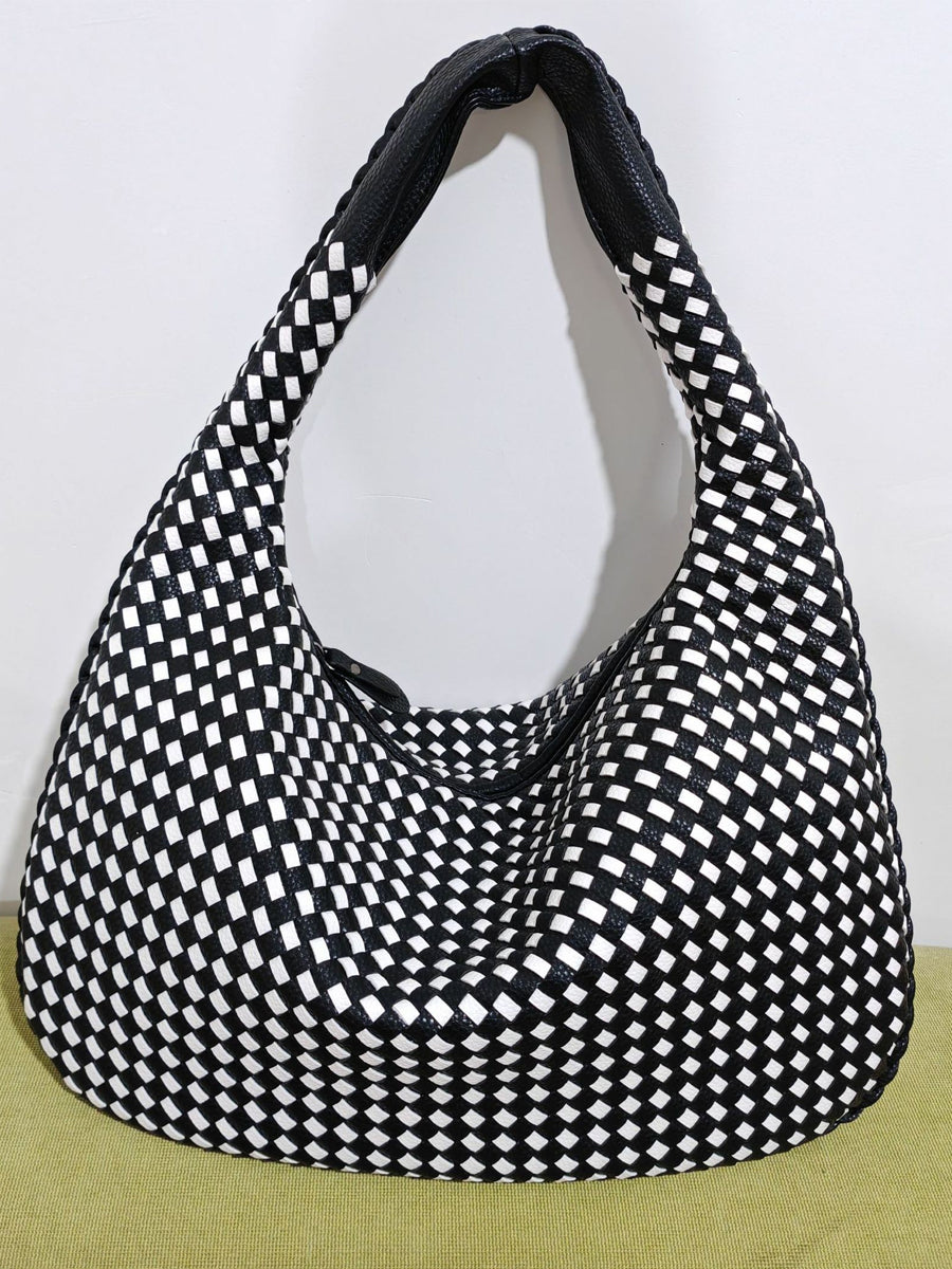 Bolso tejido de cuero de moda para mujer