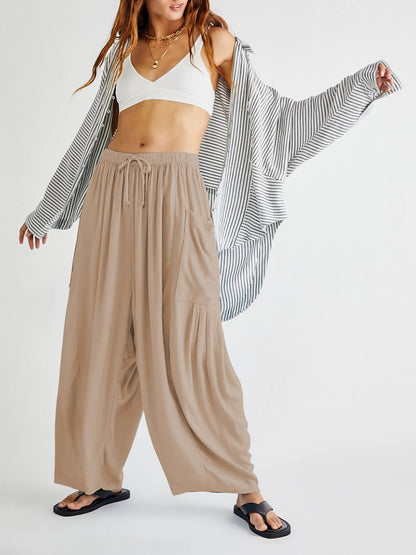 Cómodos pantalones de yoga de pierna ancha
