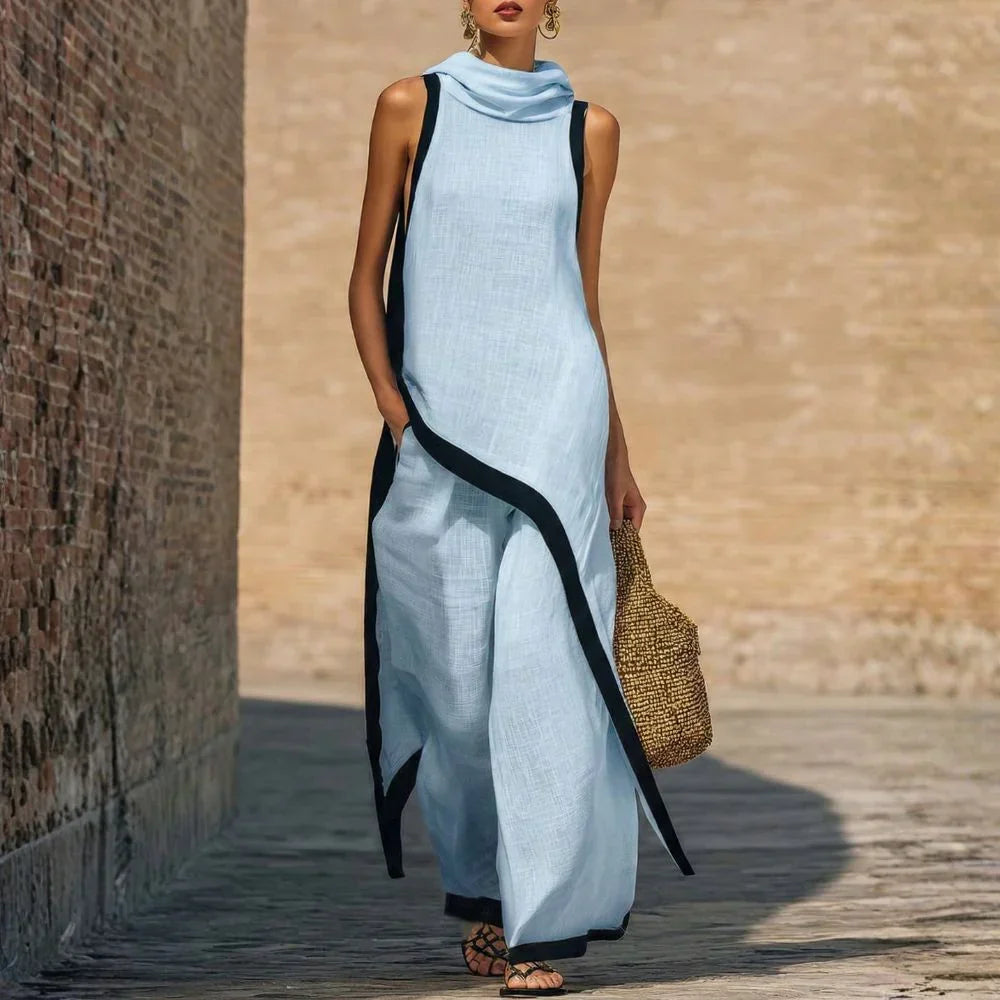 Velora Conjunto Efecto Lino Atemporal con Diseño Minimalista
