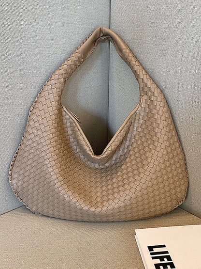 Bolso tejido de cuero de moda para mujer