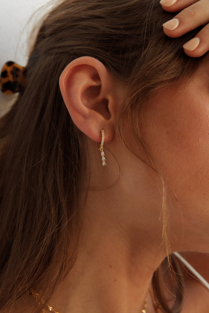 Pendientes Fall In Me Bañados En Oro De 18 Quilates