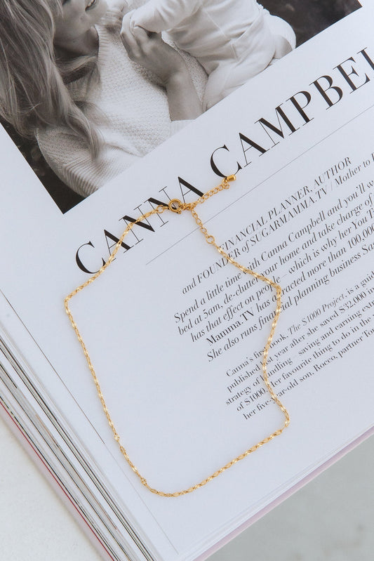 Collar Drape On Me Chapado En Oro De 18 Quilates Oro
