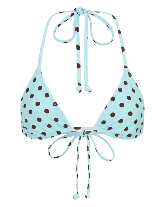 Bikini-Oberteil ELARA in Blau mit Tupfen