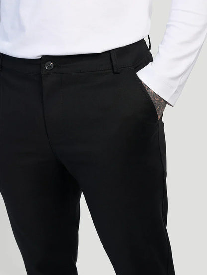 Astino Pantalones rectos - Negro