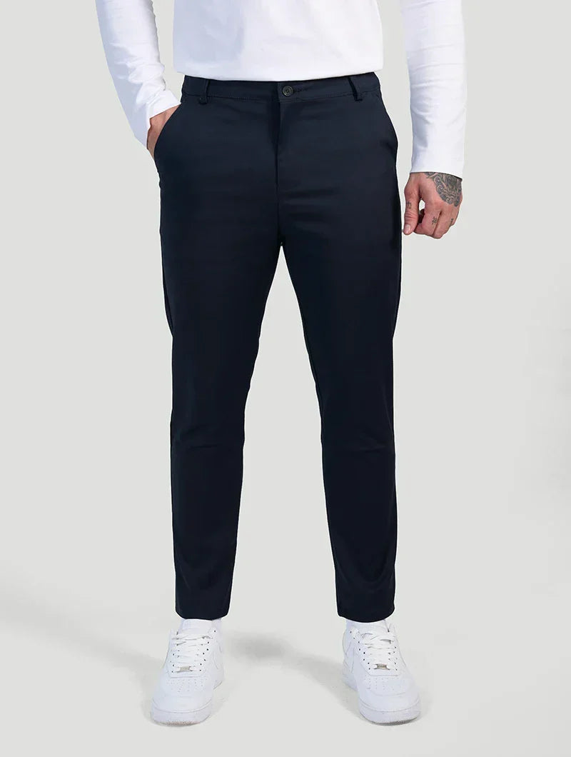 Astino Pantalones rectos - Azul Oscuro