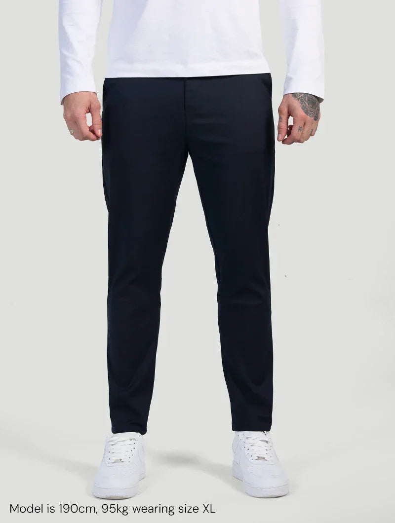 Astino Pantalones rectos - Azul Oscuro