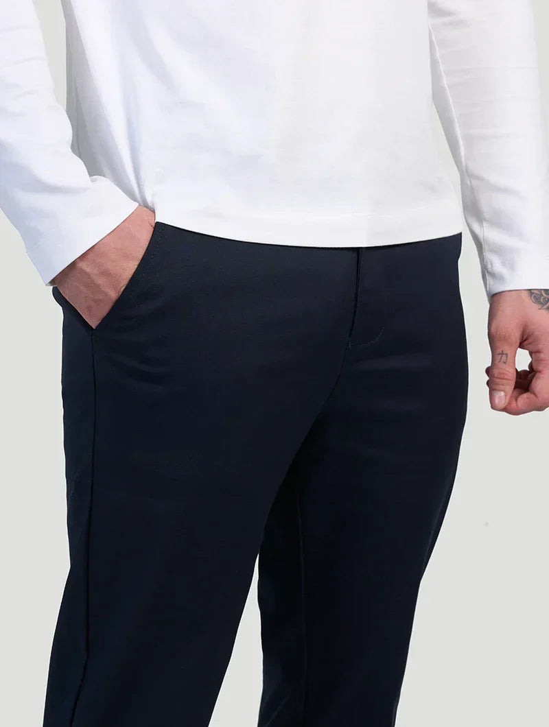 Astino Pantalones rectos - Azul Oscuro