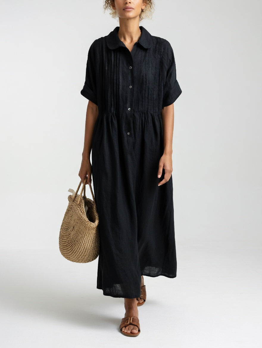 Lysandra™ Vestido Camisero de Verano Fluido – Estilo Fresco y Versátil