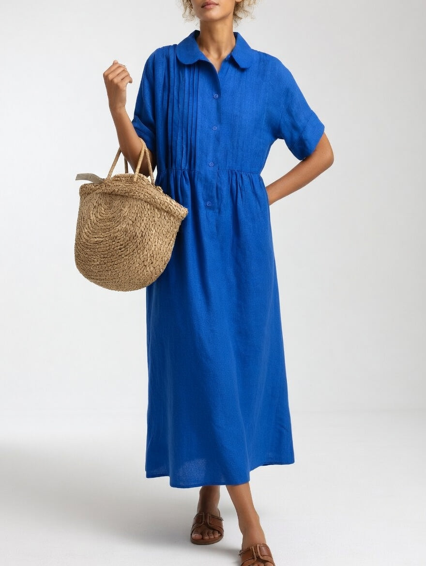 Lysandra™ Vestido Camisero de Verano Fluido – Estilo Fresco y Versátil