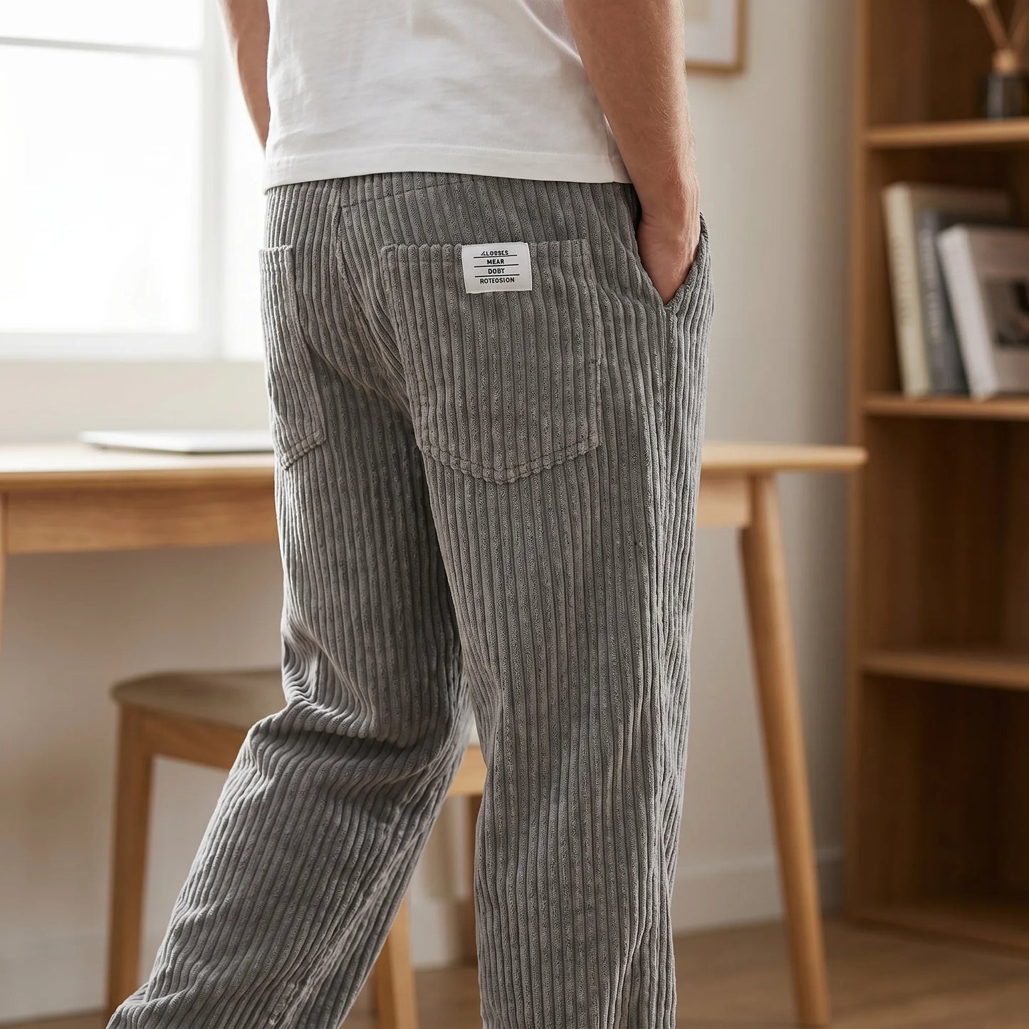 Adriano - Pantalones de Terciopelo Acanalado