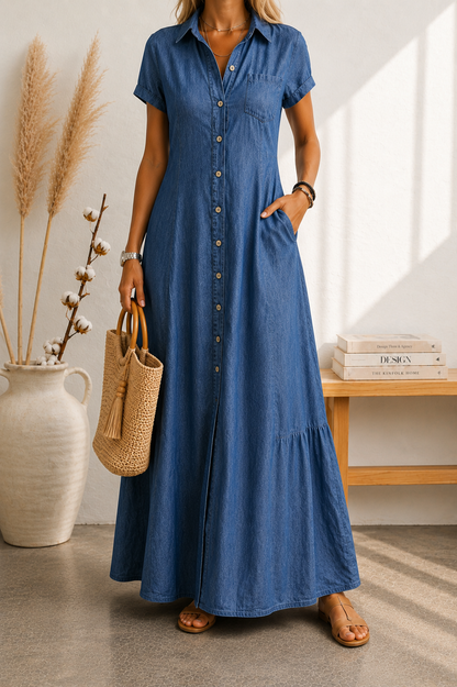 Melisa | Vestido Azul Mediterráneo