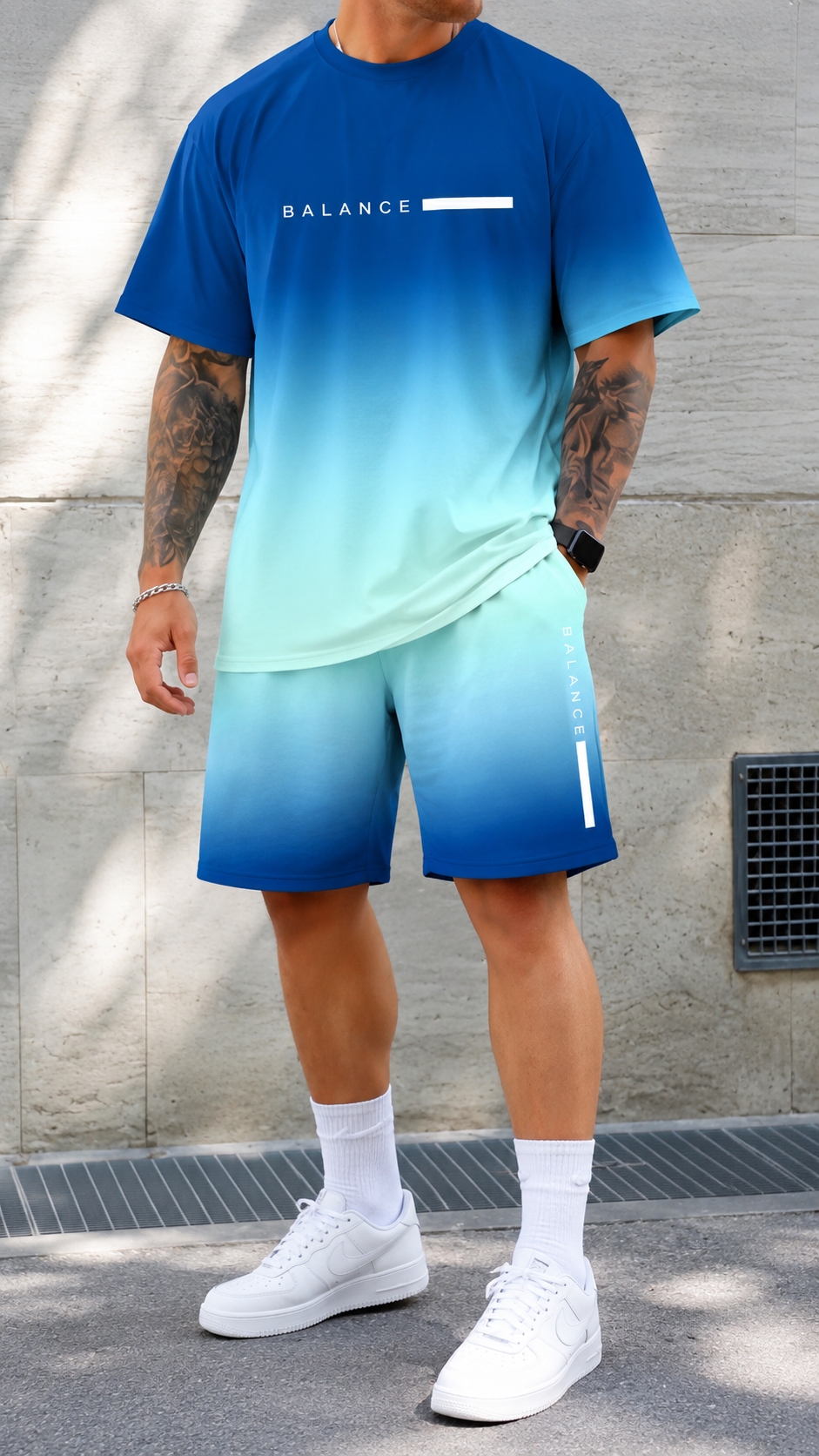 Bruno™ | Conjunto Degradado de Verano para Hombre – Estilo Fresco y Moderno