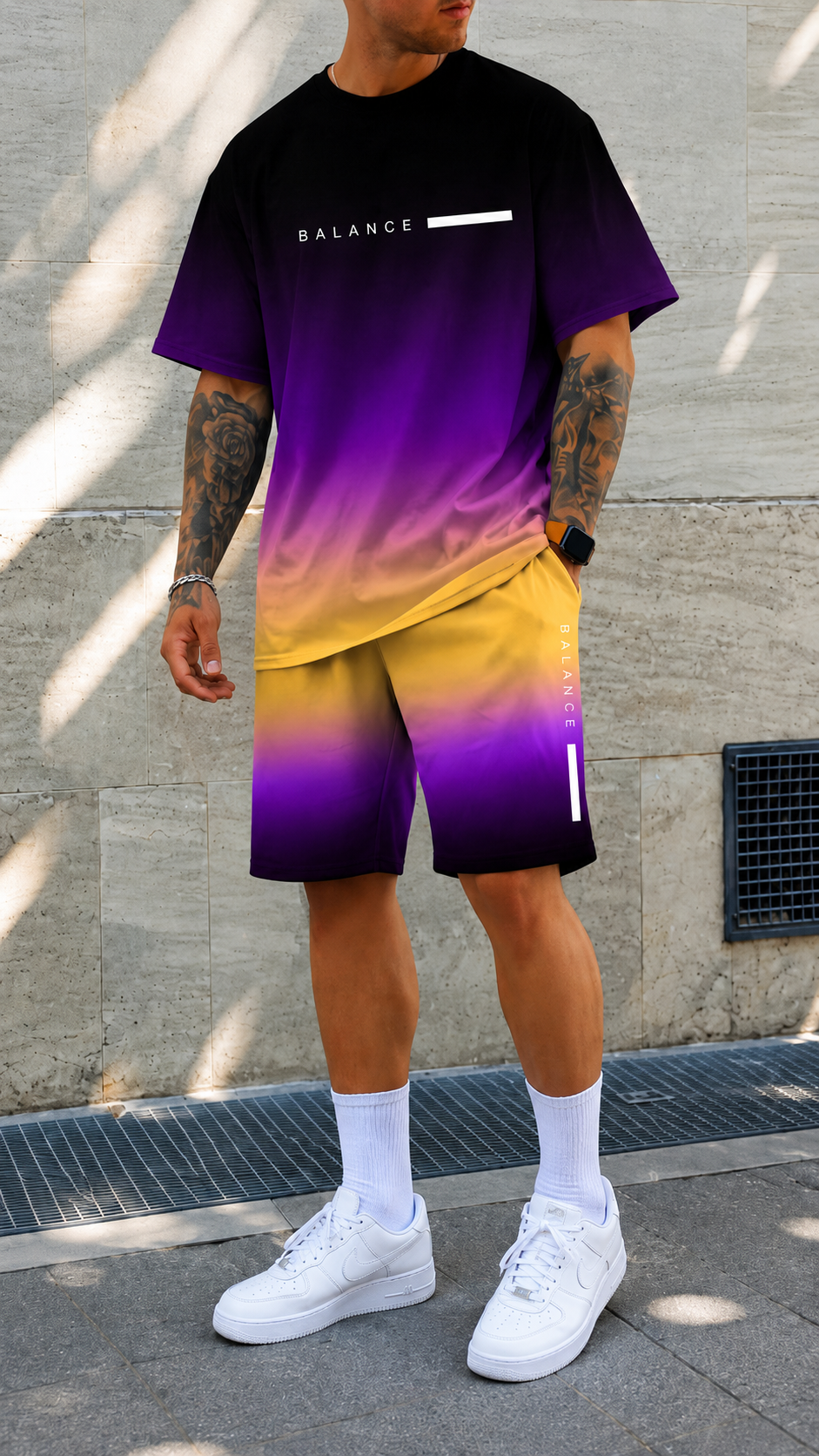 Bruno™ | Conjunto Degradado de Verano para Hombre – Estilo Fresco y Moderno