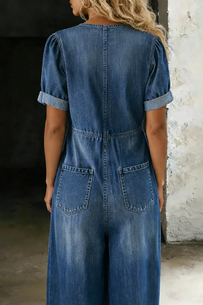 Maika | Combinaison denim col V