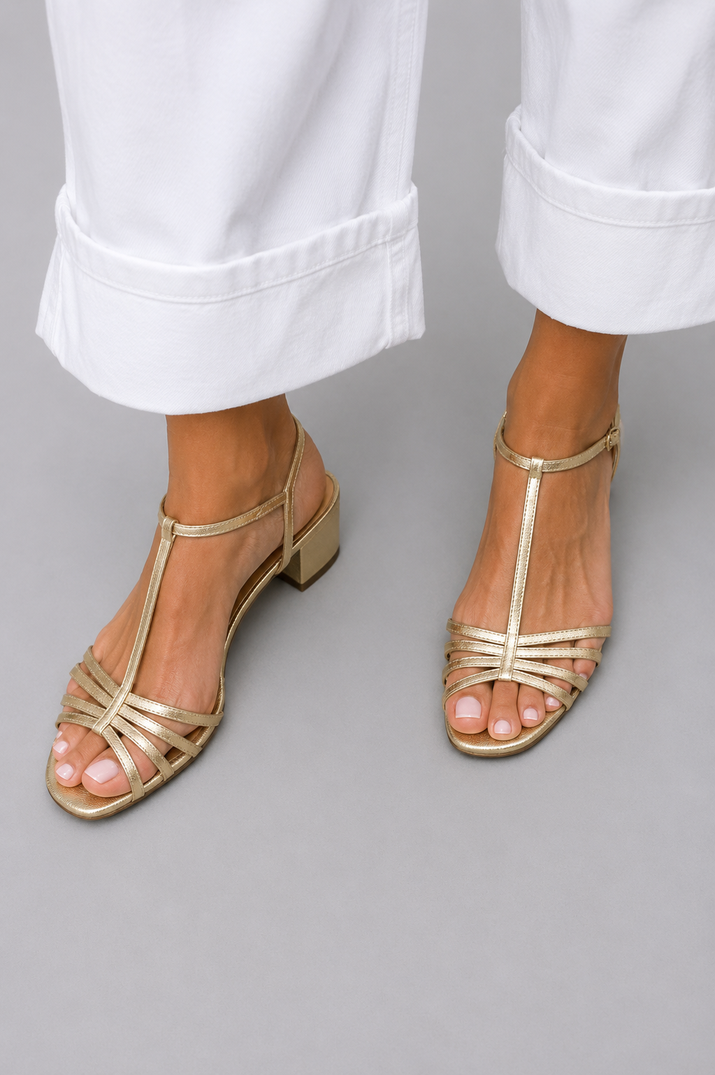 Allegra | Sandalias doradas – Elegancia para el día a día