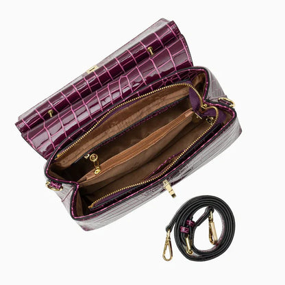 Ophelia - bolso de bandolera de piel de cocodrilo