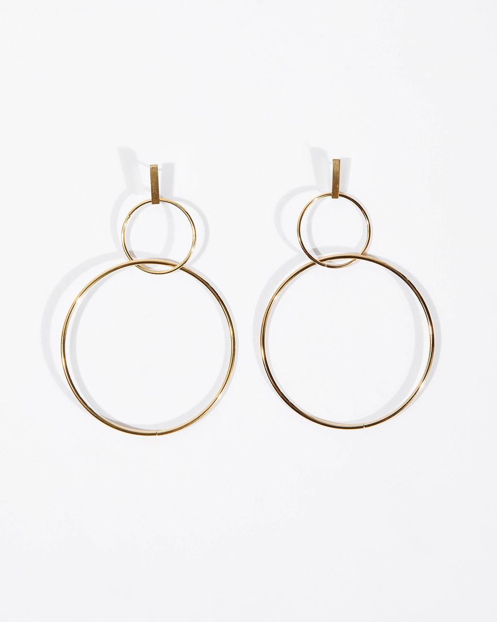 Pendientes colgantes de aro doble David