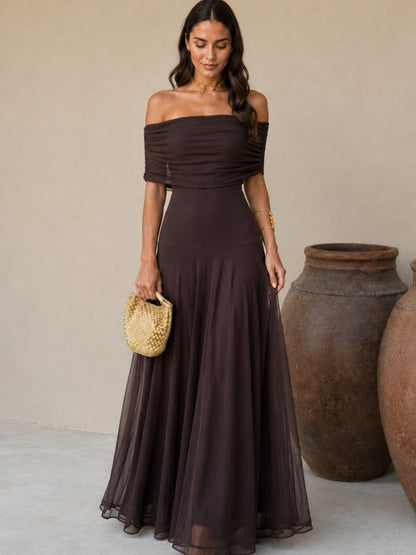 Vestido Toledo en elegante tono marrón