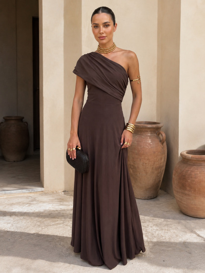 Vestido Toledo en elegante tono marrón