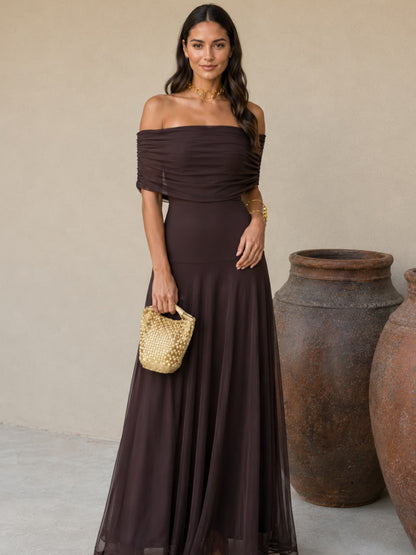 Vestido Toledo en elegante tono marrón