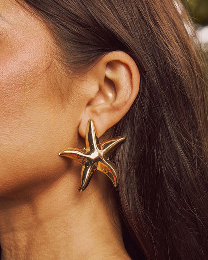 Pendientes de botón Norah Estrella de mar