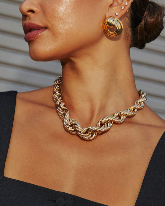 Collar grueso retorcido Rope You In