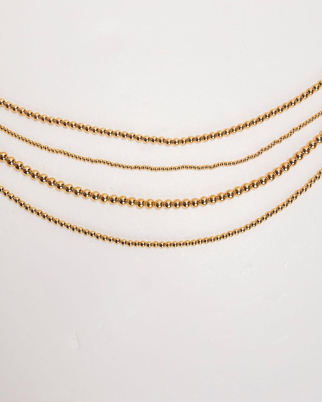 Collar de cuentas en capas Golden Girl