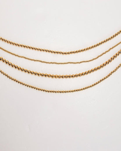 Collar de cuentas en capas Golden Girl