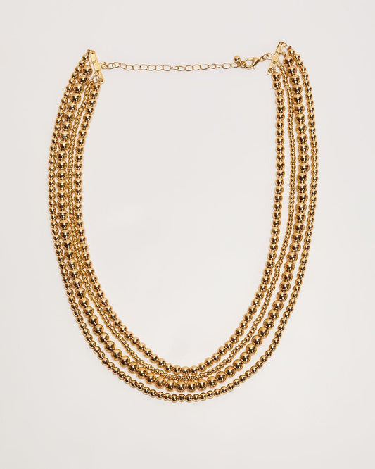 Collar de cuentas en capas Golden Girl