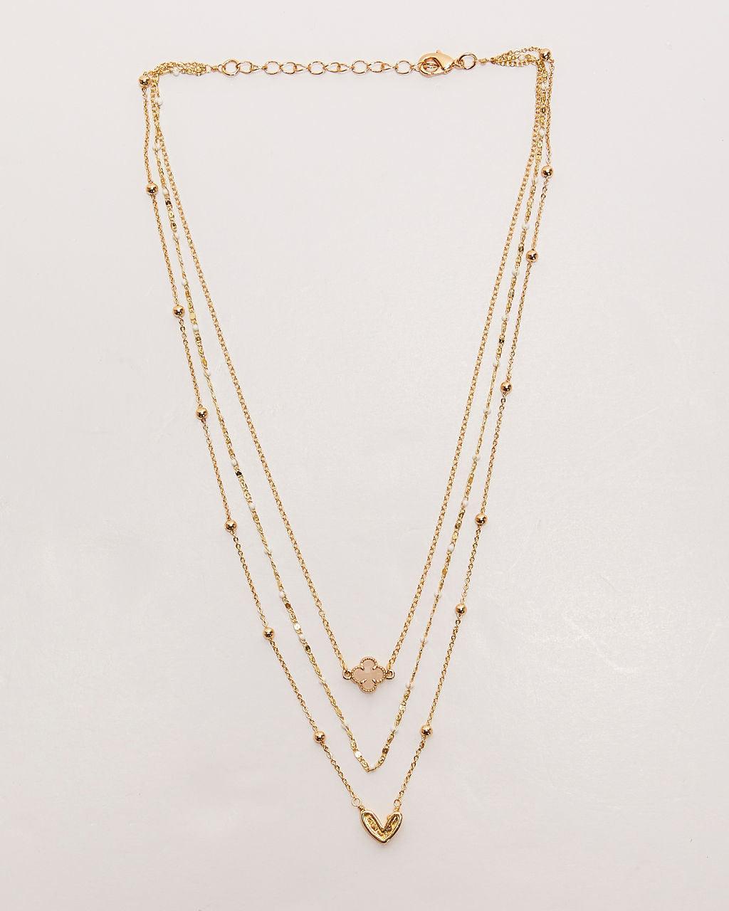 Collar en capas con encanto de luz estelar