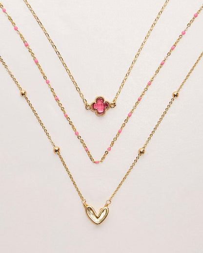 Collar en capas con encanto de luz estelar