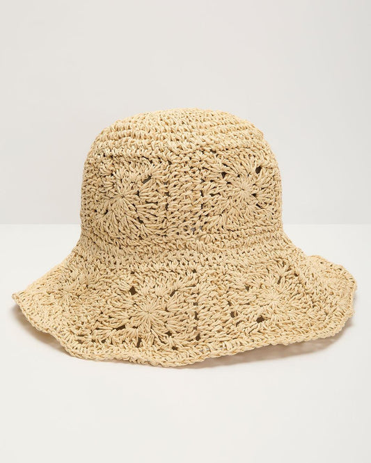 Sombrero de cubo de crochet para fuera de la ciudad