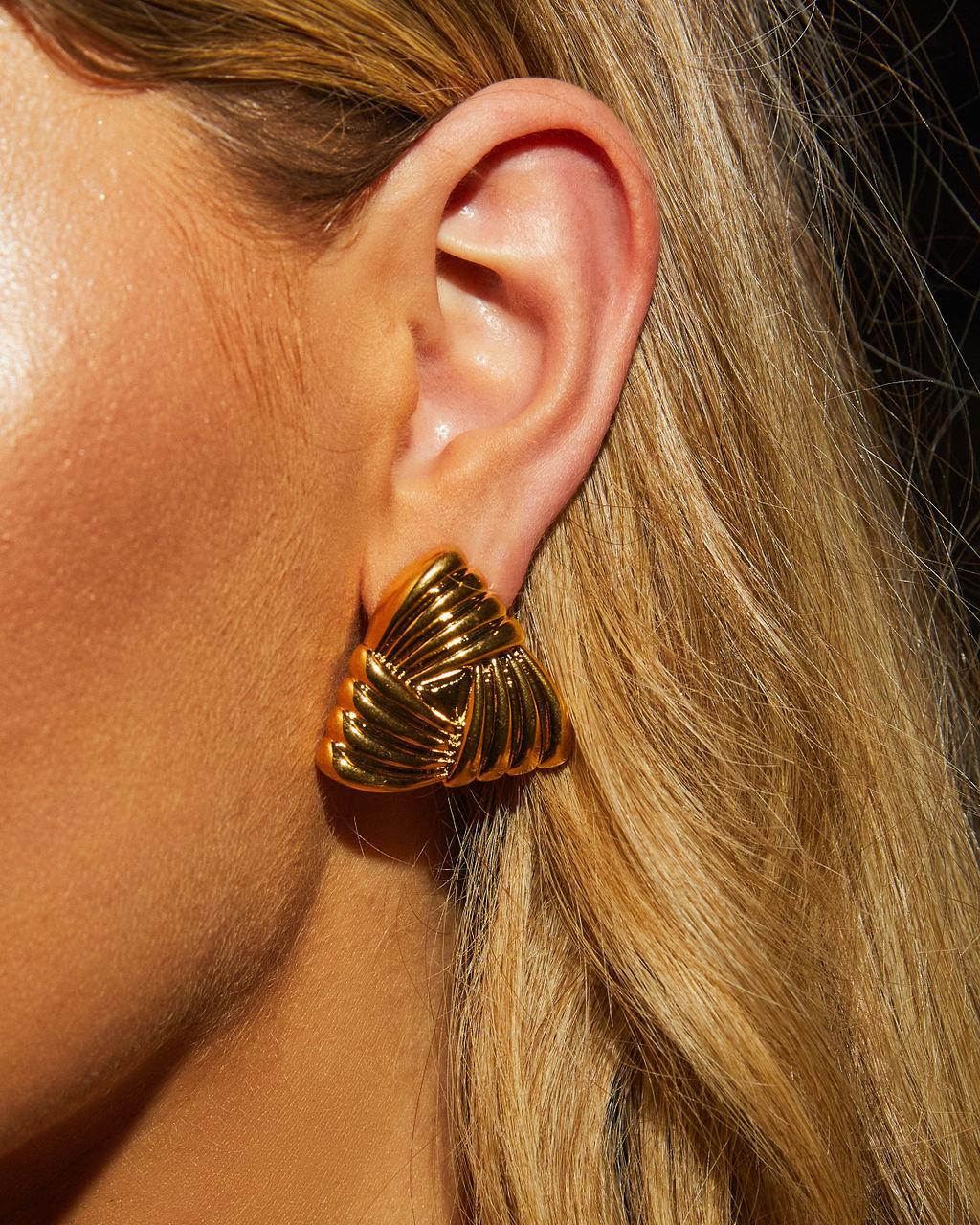 Pendientes de botón triangulares Glam Time