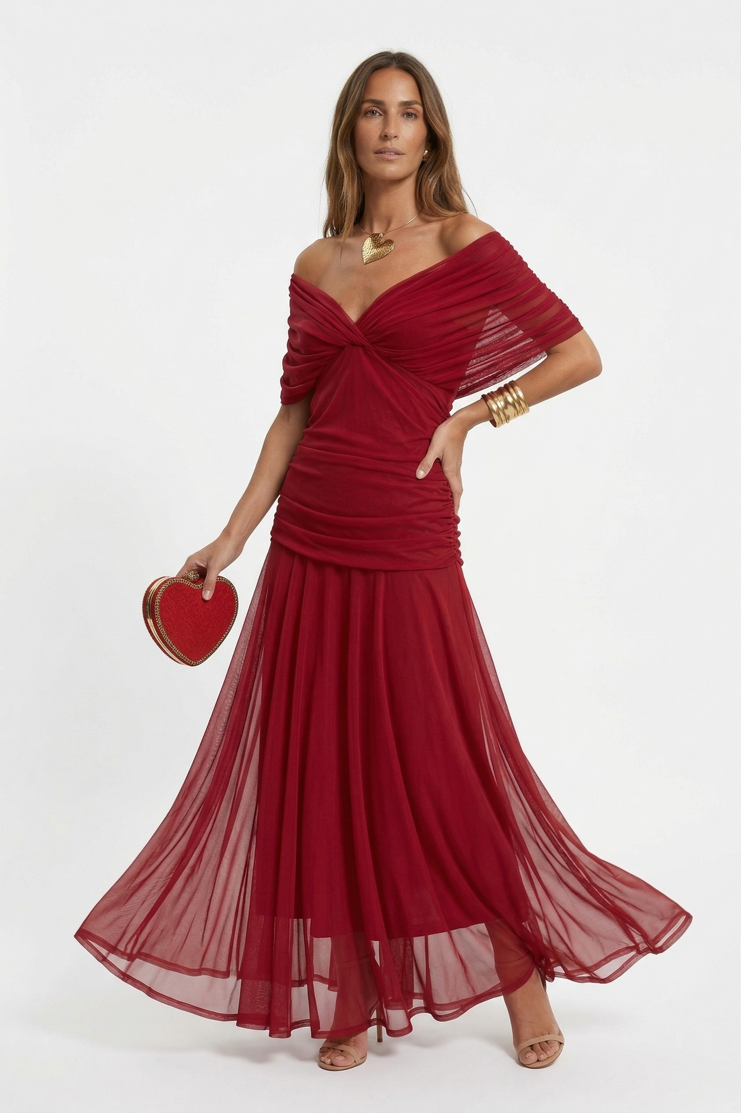 Velora | Vestido largo con cuello en V