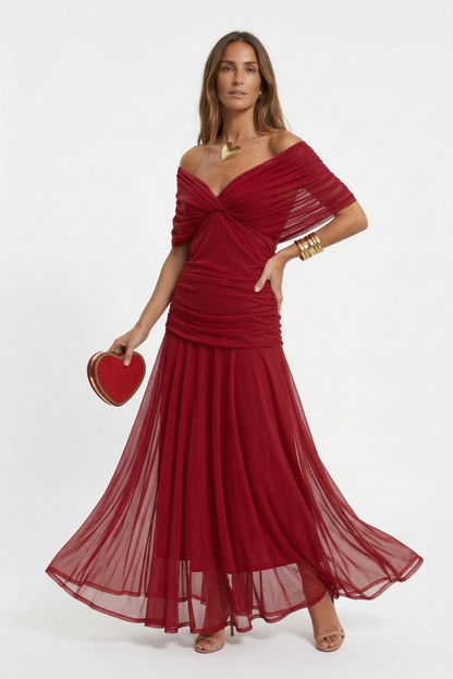 Velora | Vestido largo con cuello en V