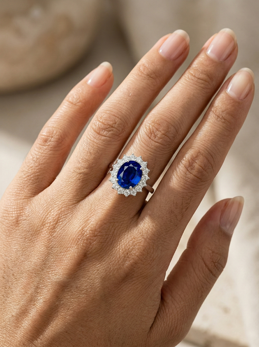 Anillo de zafiro Diana