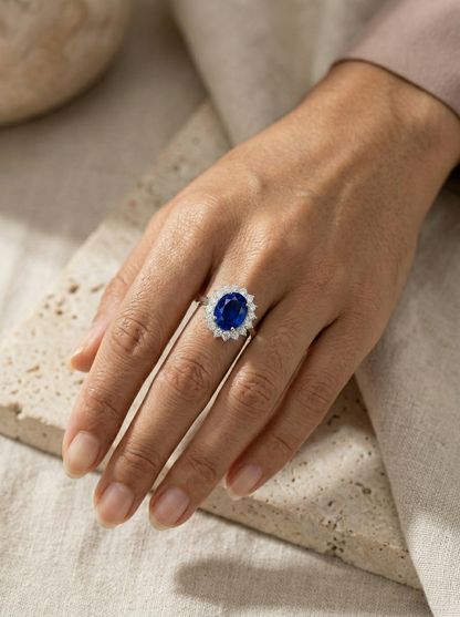 Anillo de zafiro Diana