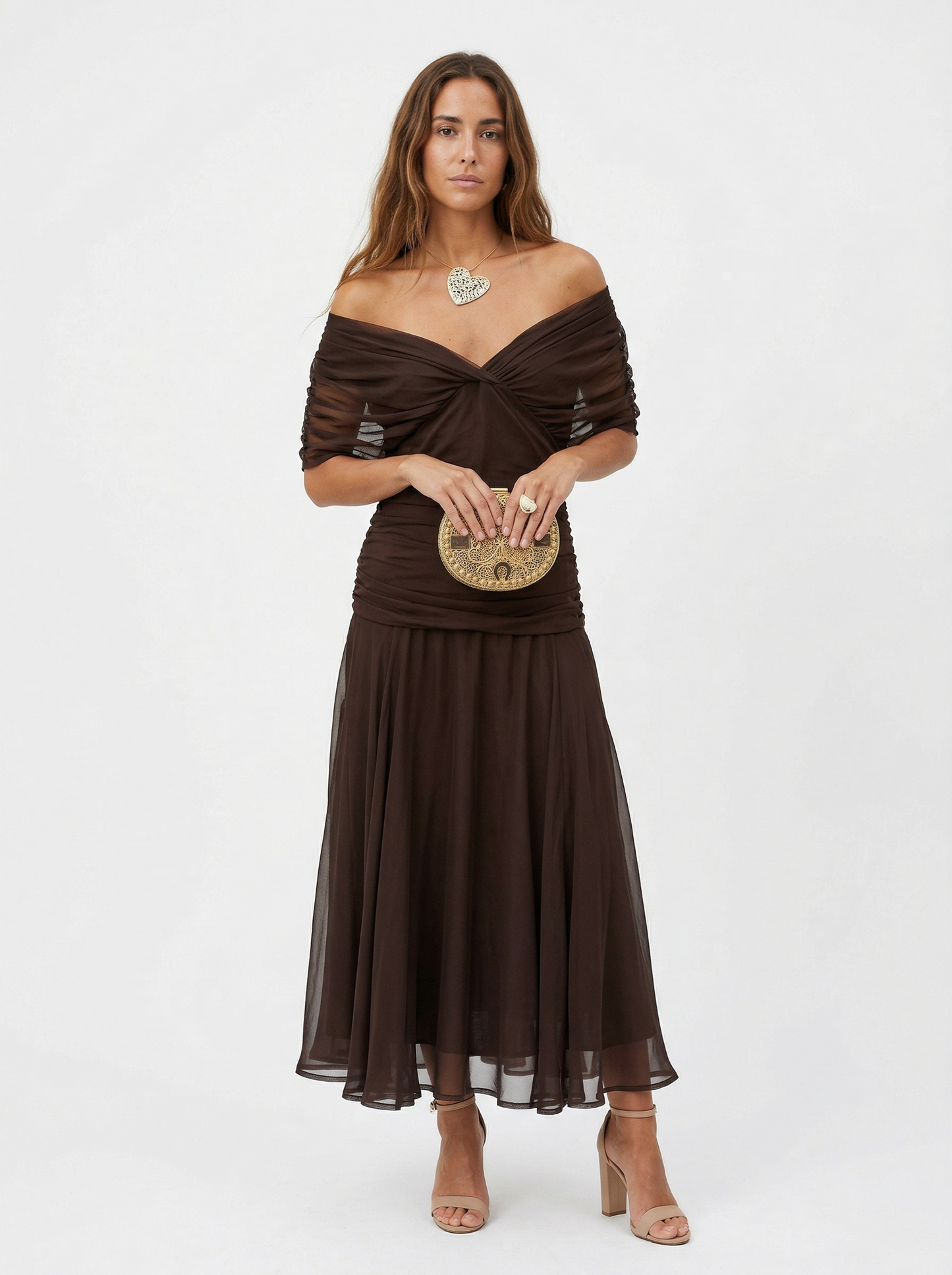 Velora | Vestido largo con cuello en V