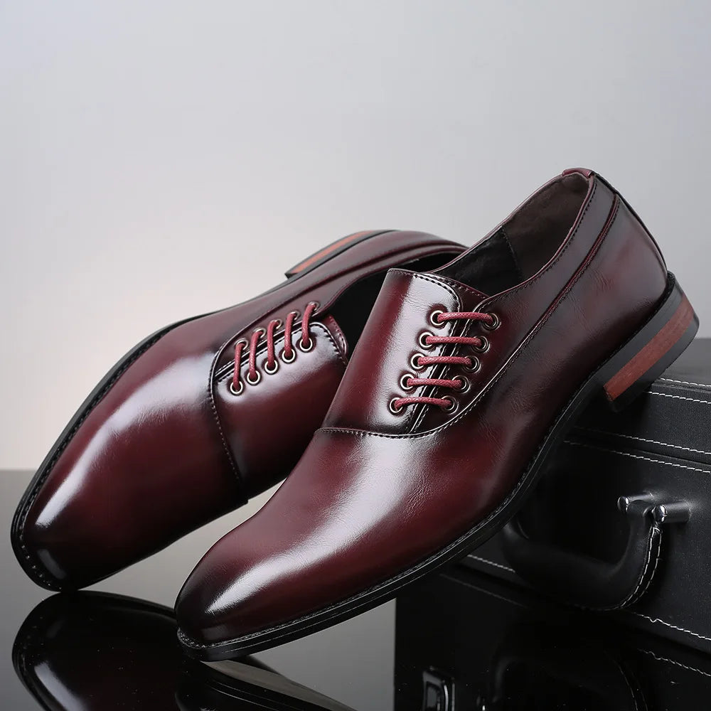 Zapatos Oxford de Piel Auténtica Bertolini