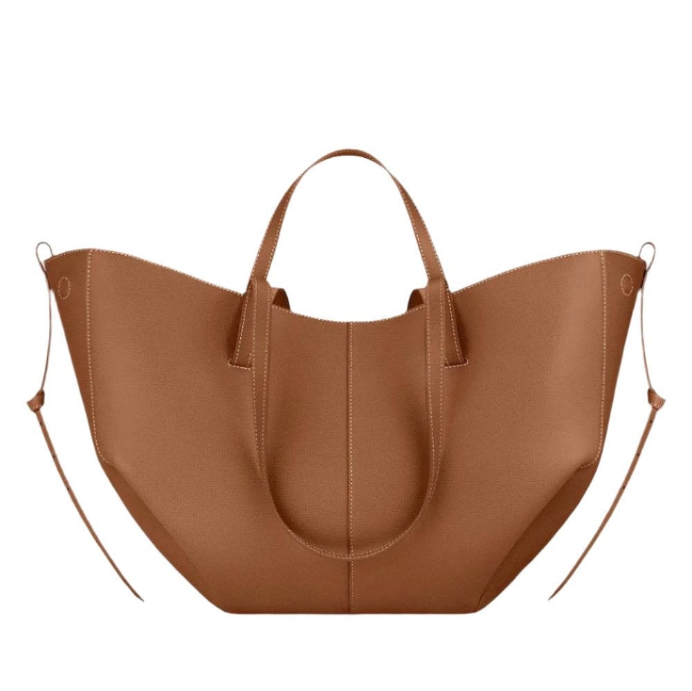 Ombrello - bolso de piel auténtica de litchi