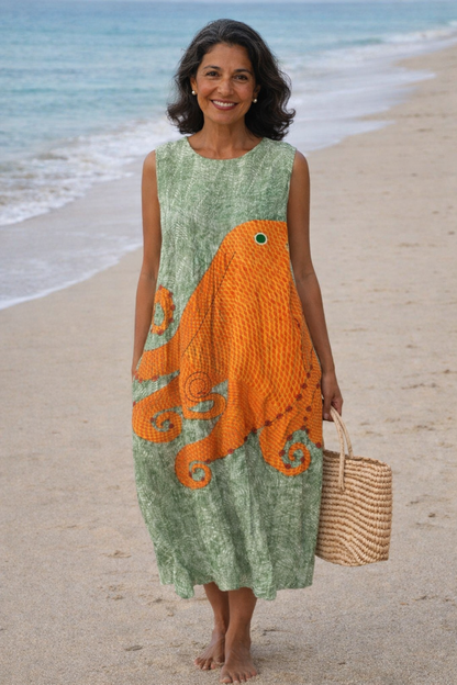 Teresa | Vestido midi de inspiración oceánica