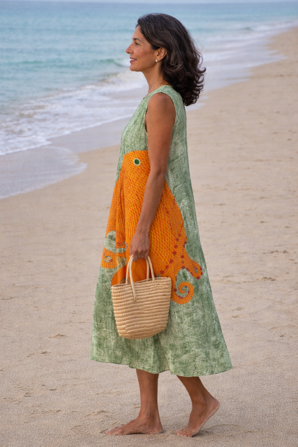 Teresa | Vestido midi de inspiración oceánica