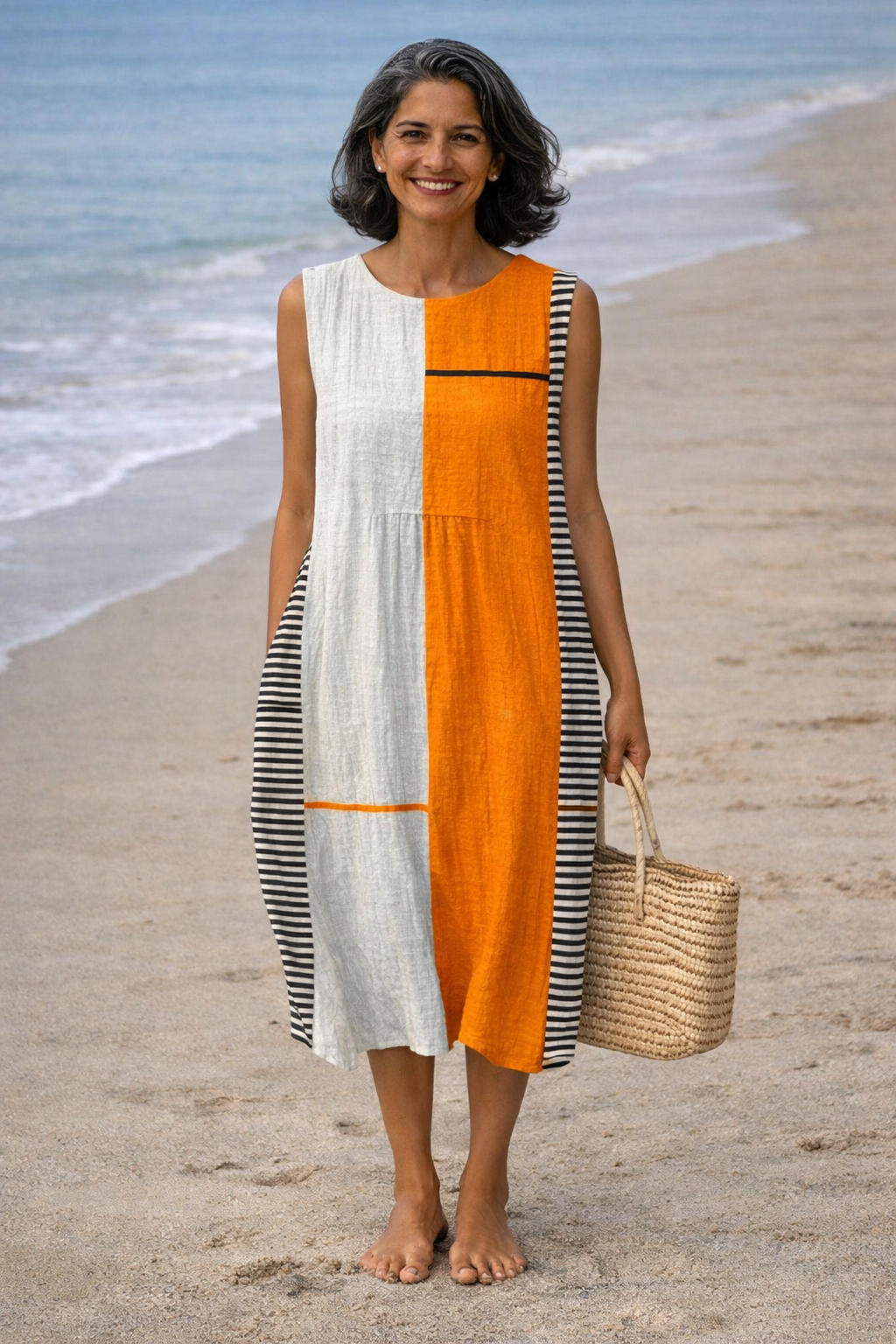 Maya | Vestido Midi a Rayas – Chic y Versátil para Cualquier Ocasión