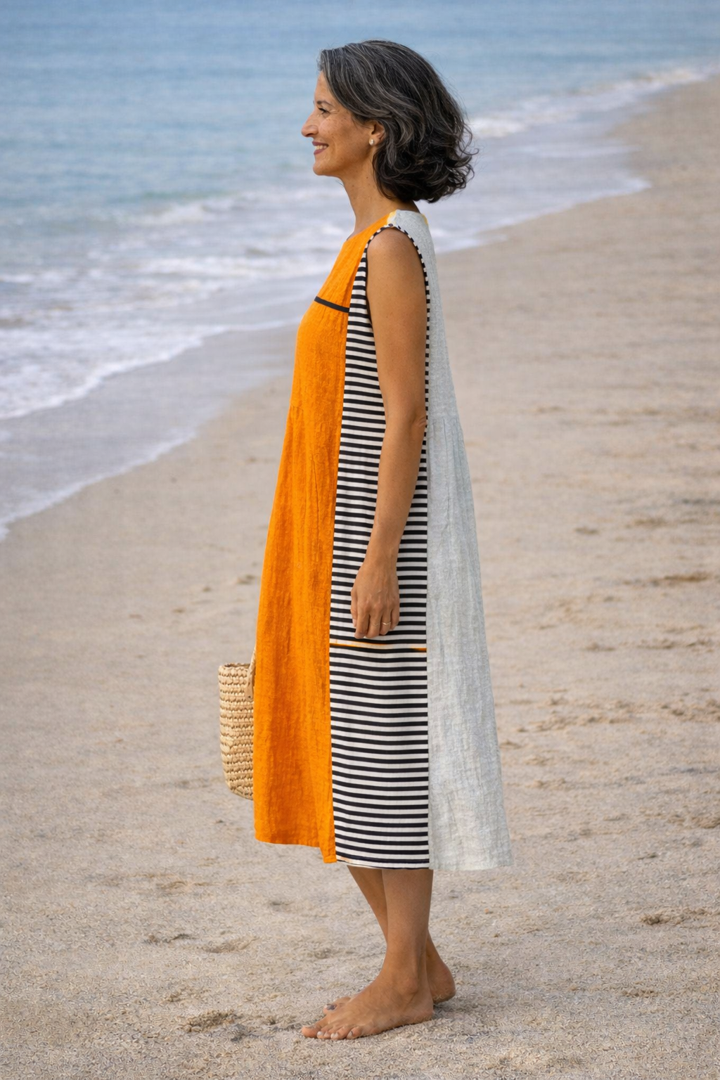 Maya | Vestido Midi a Rayas – Chic y Versátil para Cualquier Ocasión