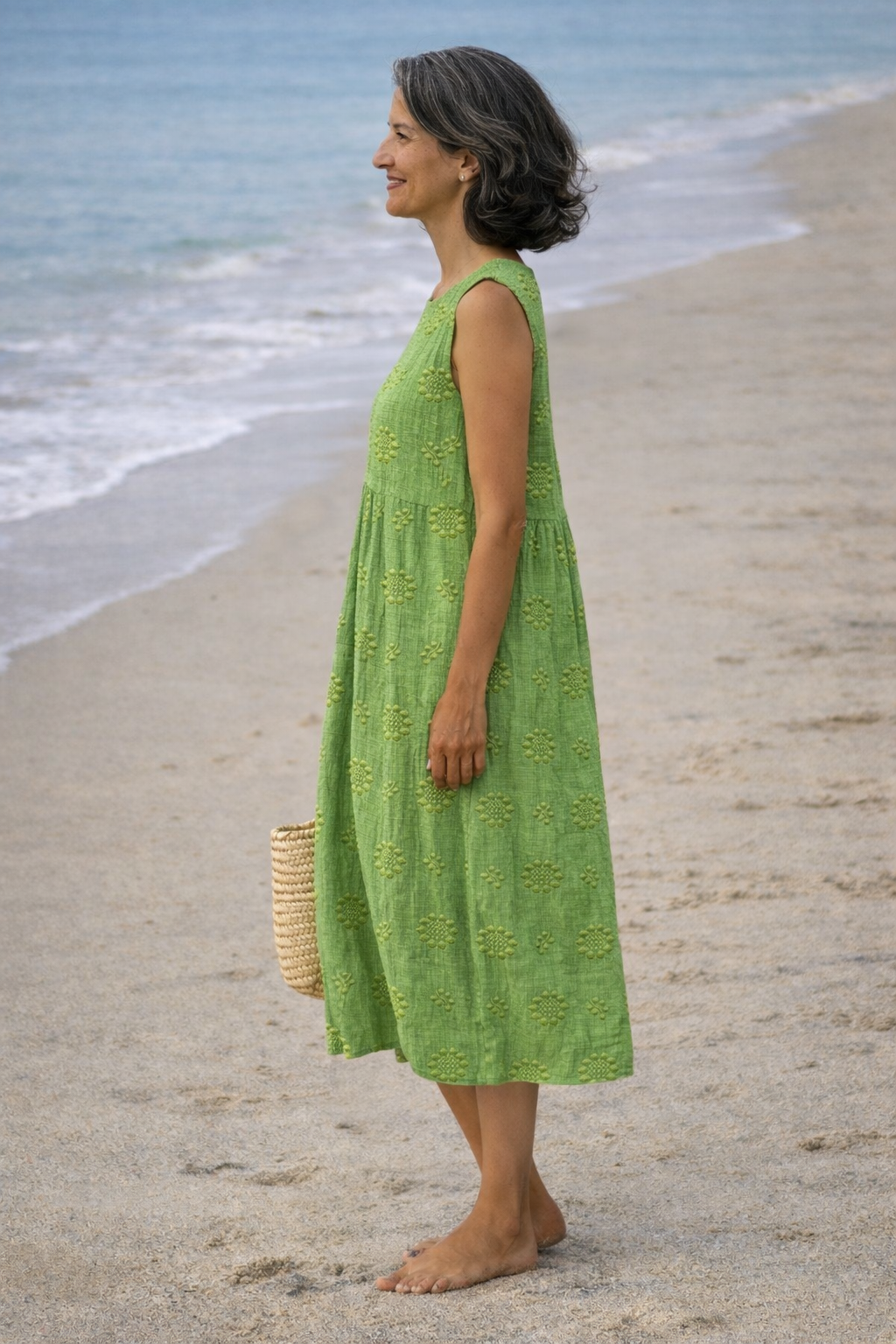Sara | Vestido midi estampado, elegante y versátil