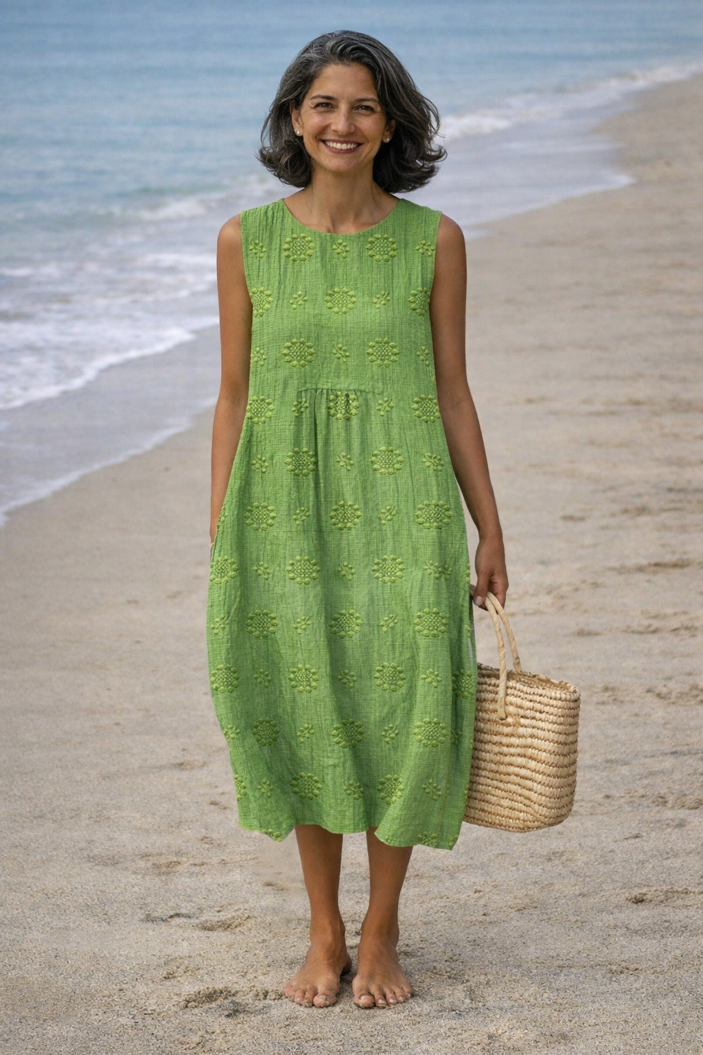 Sara | Vestido midi estampado, elegante y versátil